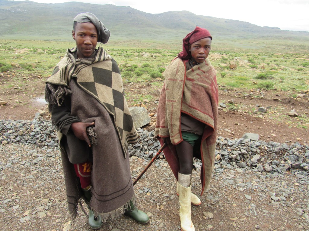 Young Basotho shepherds