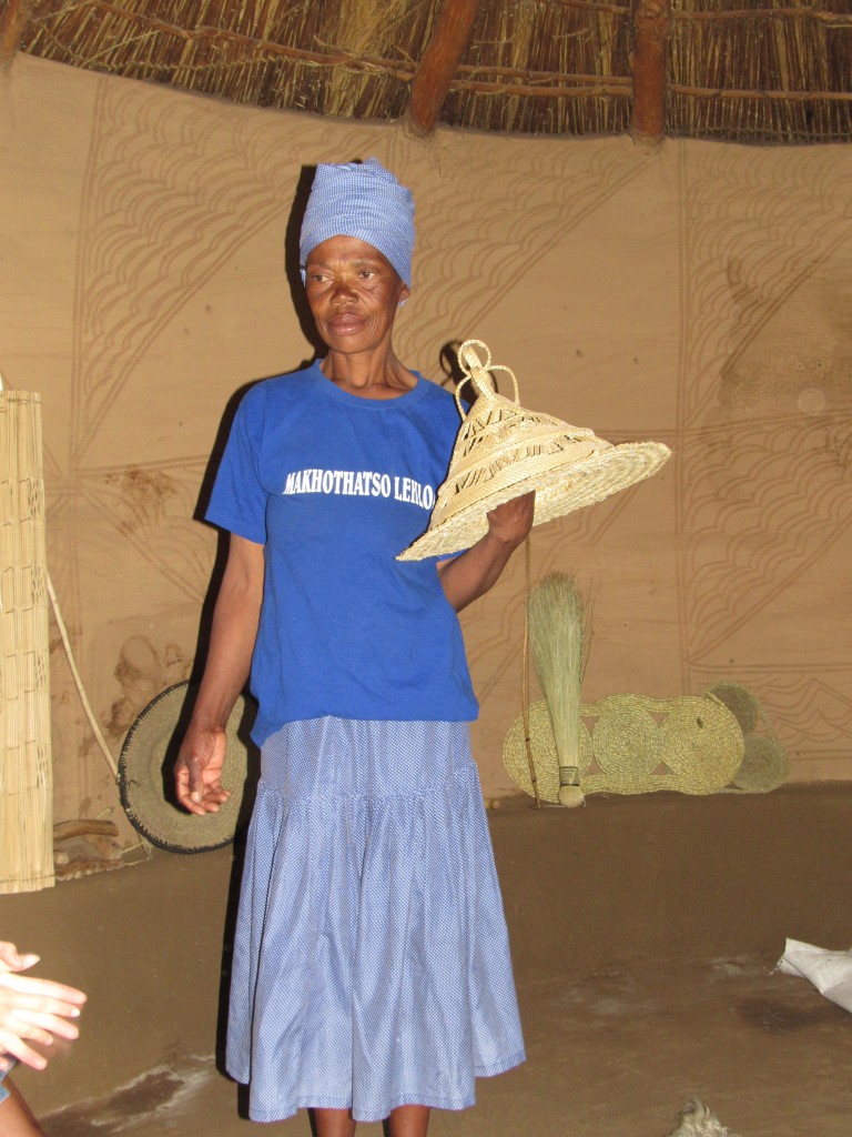 Woman with Basotho hat