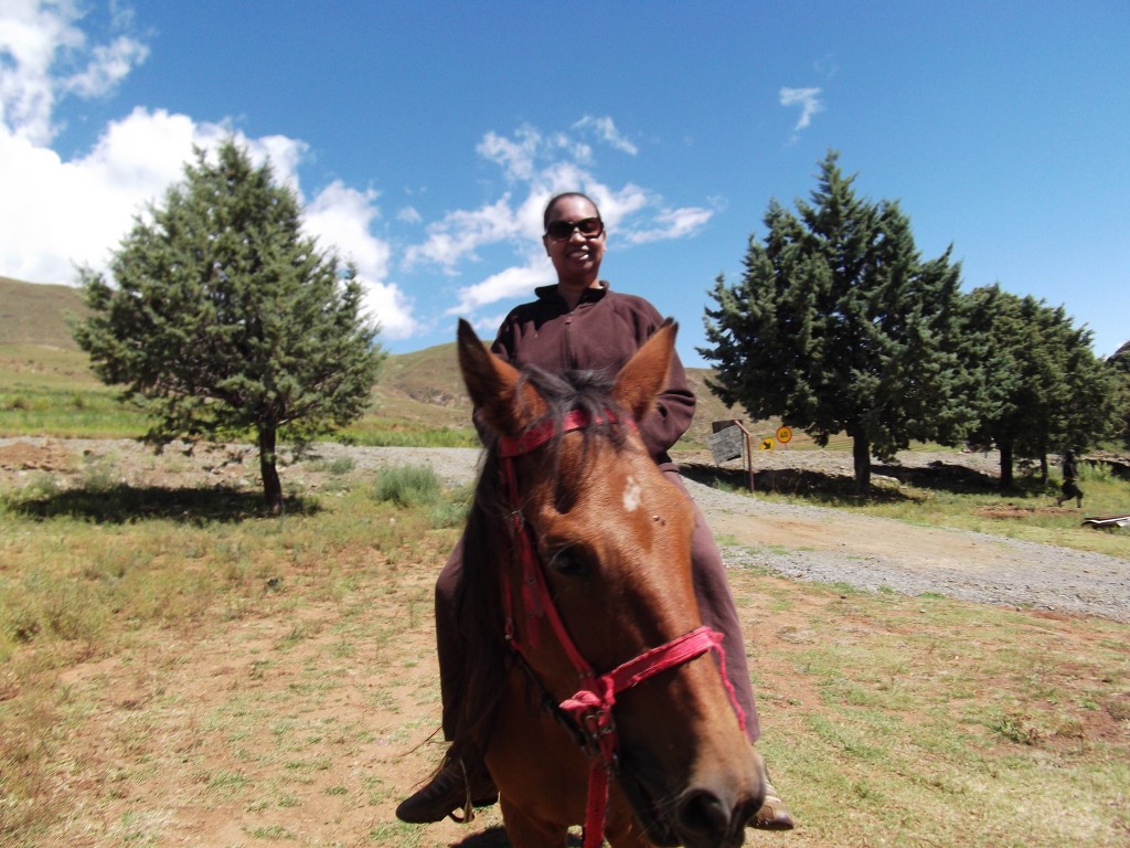 Me riding a Basotho pony