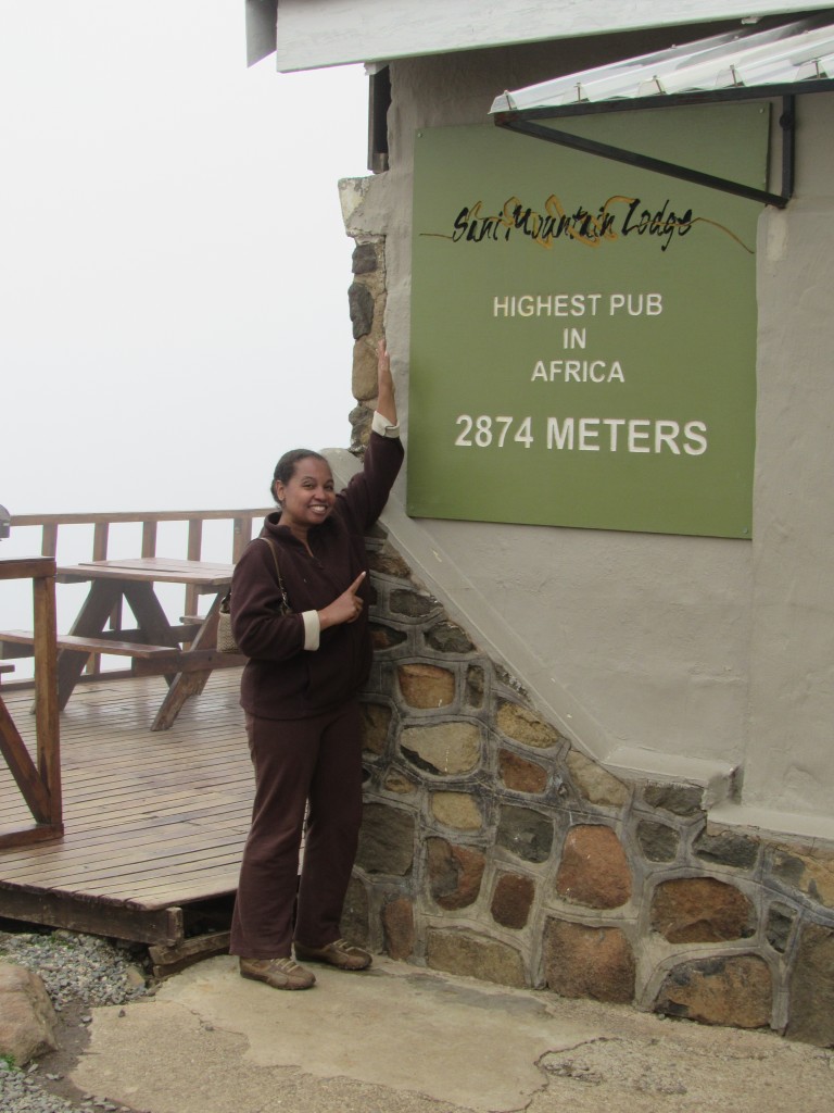 Me at the highest pub in Africa